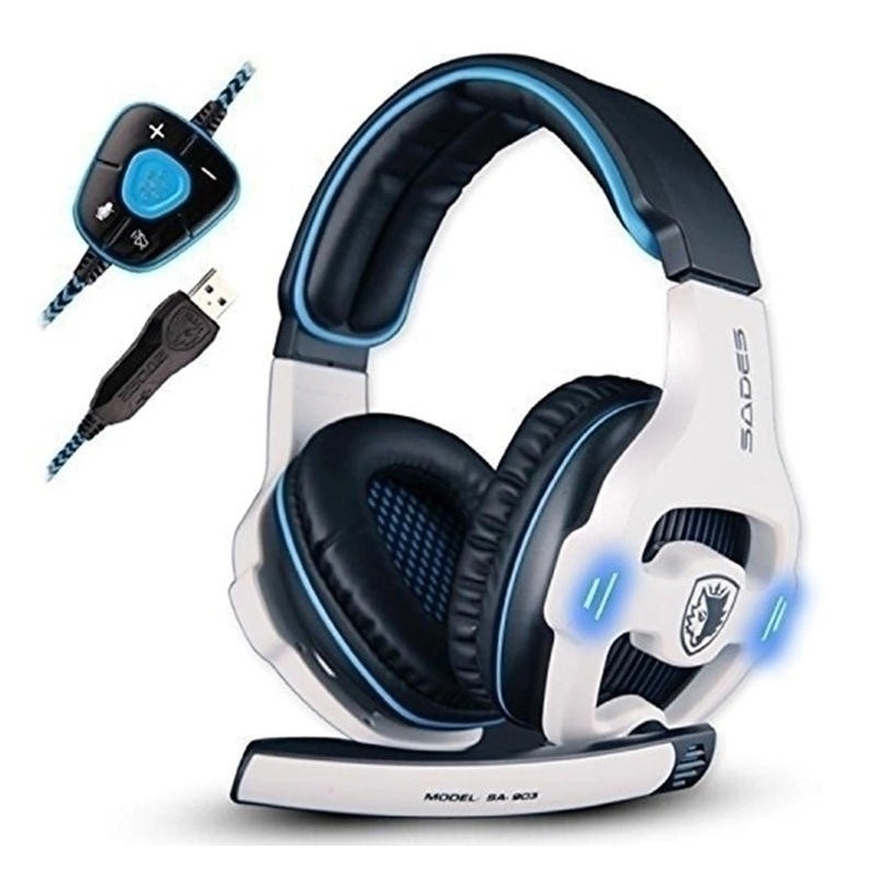 Auriculares Sades SA-903 USB Gaming con micrófono Estéreo