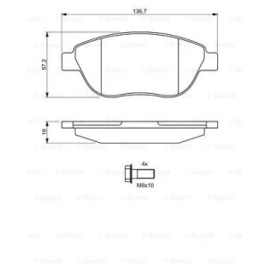 Bosch BP375 - Pastillas de freno Auto, Delantero