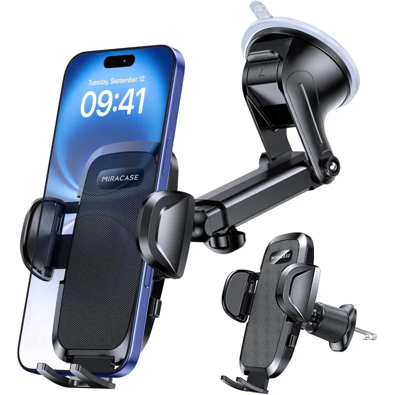Miracase Soporte Movil Coche [Potente Ventosa& Gan