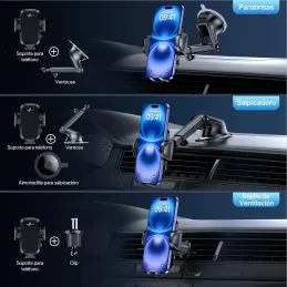 Miracase Soporte Movil Coche [Potente Ventosa& Gan