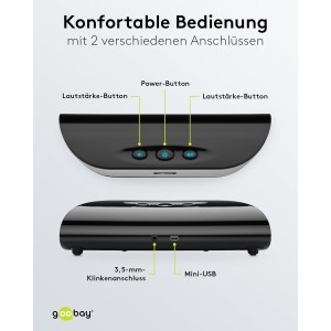 Altavoces, PC/portátil, USB, barra de sonido .  6 W . Goobay 95041