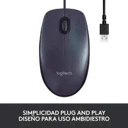 Logitech, USB, B100 Ratón con Cable