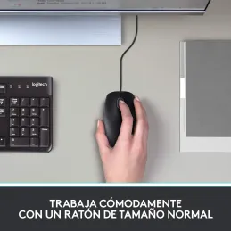Logitech, USB, B100 Ratón con Cable