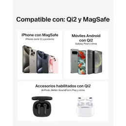 Belkin Cargador Inalámbrico Compatible con MagSafe
