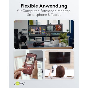 Altavoces, PC/portátil, USB, barra de sonido .  6 W . Goobay 95041