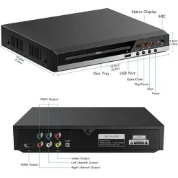 Reproductor de DVD para TV con HDMI Full HD 1080P