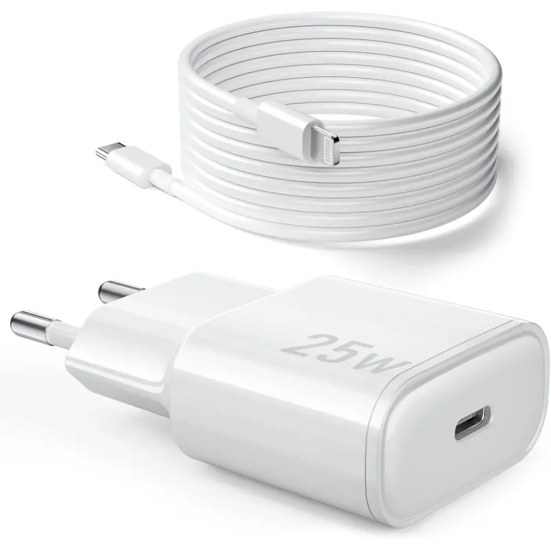 25W Cargador Carga Rapida para iPhone 14/14 Pro/14