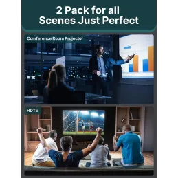 JSAUX Adaptador DisplayPort a HDMI 4K, Pack de 2