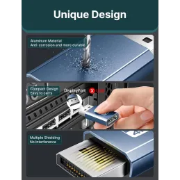 JSAUX Adaptador DisplayPort a HDMI 4K, Pack de 2