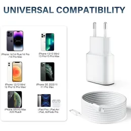 25W Cargador Carga Rapida para iPhone 14/14 Pro/14