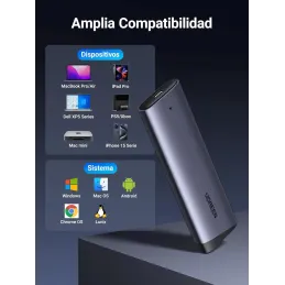 UGREEN Carcasa SSD M.2 NVMe USB C 3.2 Gen 2