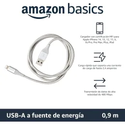 Amazon Basics - Cable USB-A a Lightning 0.9MT