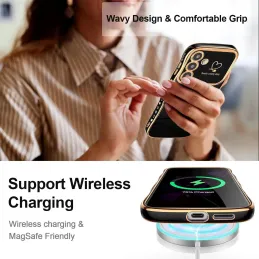 Funda para Samsung Galaxy S24,Bonito Marco Ondulad