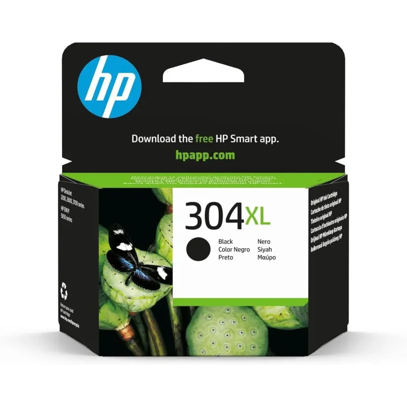 HP 304XL N9K08AE, Negro, Cartucho de Tinta de Alta