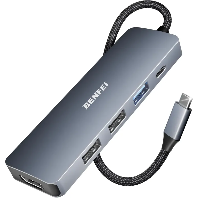 BENFEI Hub USB C 5 en 1 con HDMI 4K, 1*USB-A 3.2 G