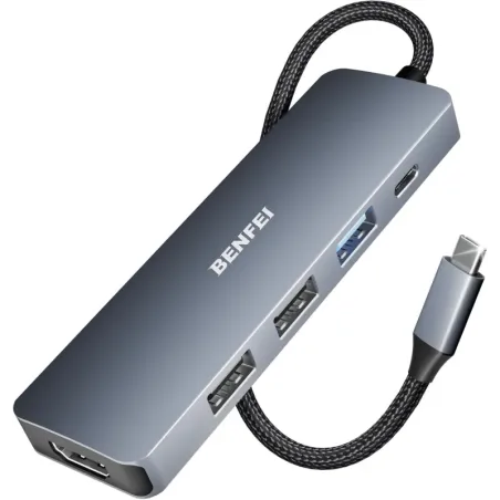 BENFEI Hub USB C 5 en 1 con HDMI 4K, 1*USB-A 3.2 G