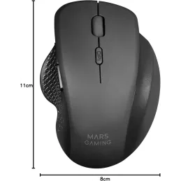 Mars Gaming MMWERGO, Ratón Inalámbrico Ergonómico