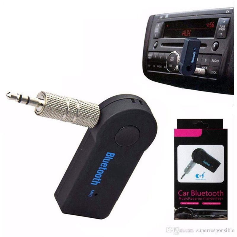 Receptor / adaptador de música Bluetooth para coche de 3,5 mm con micrófono