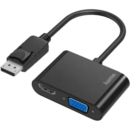 Hama Adaptador DisplayPort a VGA y HDMI, 4K Ultra