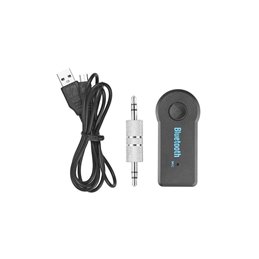 Receptor / adaptador de música Bluetooth para coche de 3,5 mm con micrófono