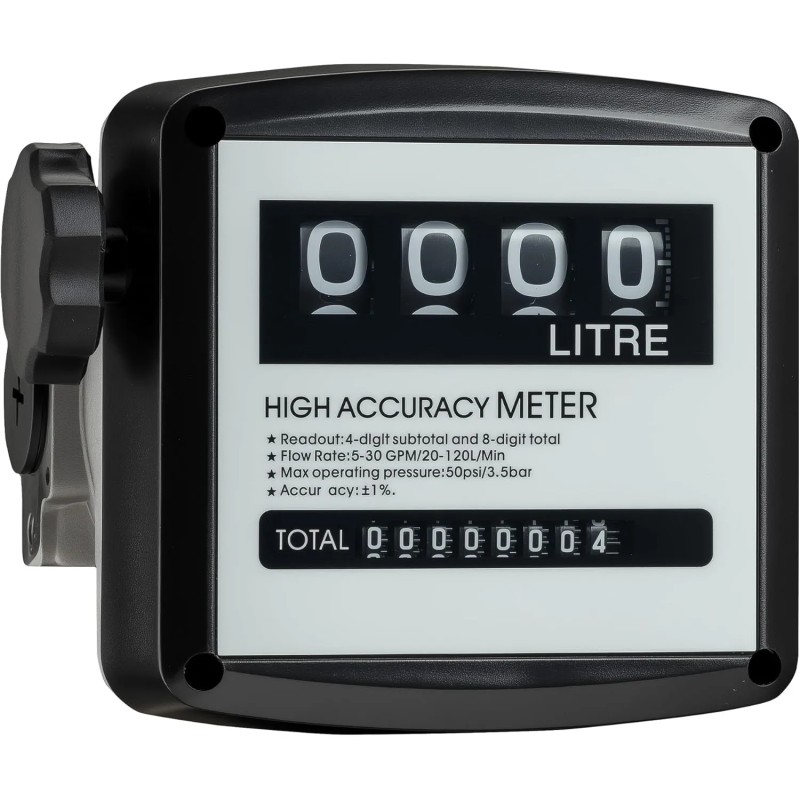 Contador de gasóleo 3 bar 19-120 l/min conexiones 1" bomba de gasóleo