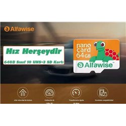 Alfawise A64U3 64GB Tarjeta Micro SD de Alta Capacidad y Alta Velocidad