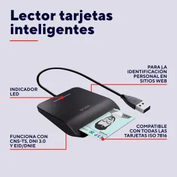 Trust Primo Lector DNI Electrónico USB, Lector de
