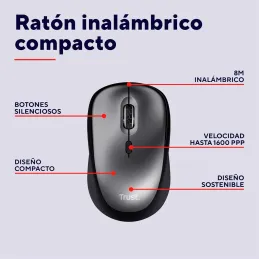 Trust Ratón Inalámbrico Silencioso con Batería