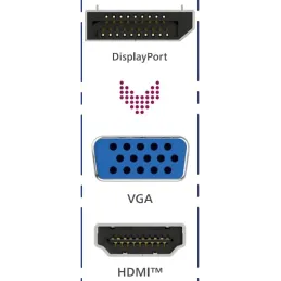 Hama Adaptador DisplayPort a VGA y HDMI, 4K Ultra