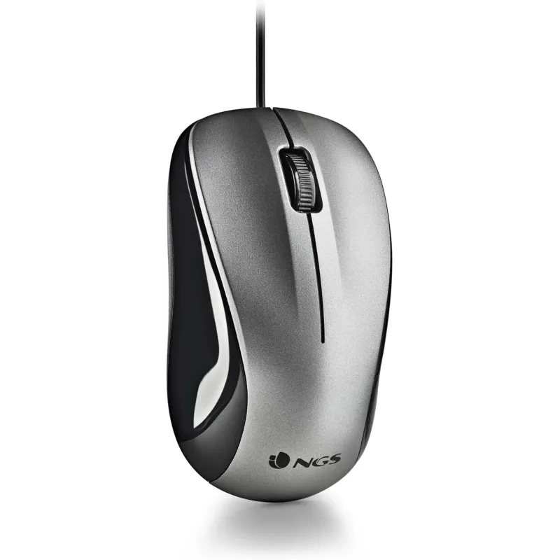 NGS Crew - Ratón Óptico 1200dpi con Cable USB