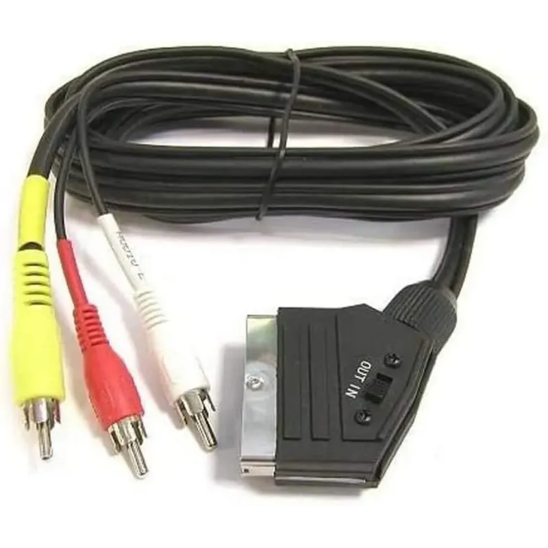 Cable SCART a 3 Conectores RCA Macho a Macho