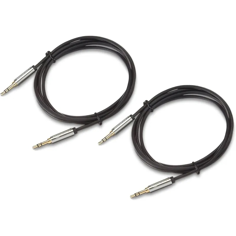 2 Cables de audio estéreo 3,5 mm macho 1.2 m