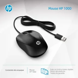 HP 1000 - Ratón con Cable (1200 PPP, 2 Botones y R