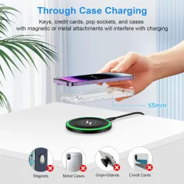 Cargador inalámbrico rápido 15 W