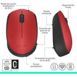 Logitech M171 Ratón inalámbrico para PC, Mac, port