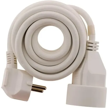 Alargador 16A 2P+T HO5VV-F 3G1.5mm² Blanco 10m