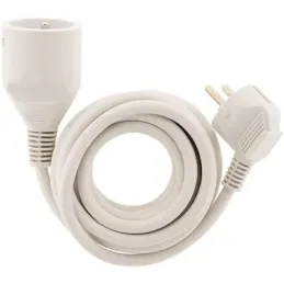 Alargador 16A 2P+T HO5VV-F 3G1.5mm² Blanco 10m
