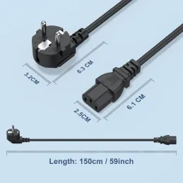 Cable de Alimentación IEC de 1,5m.