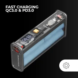 Mars Gaming MPK-20K, Power Bank 22.5W, Baterías Sa