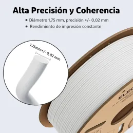 Filamento PLA 1.75 1KG Blanco, Filamento para Impr