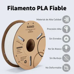 Filamento PLA 1.75 1KG Blanco, Filamento para Impr