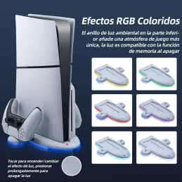 Wigearss PS5 Slim Soporte Vertical Ventiladores de