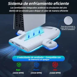 Wigearss PS5 Slim Soporte Vertical Ventiladores de