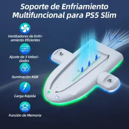 Wigearss PS5 Slim Soporte Vertical Ventiladores de