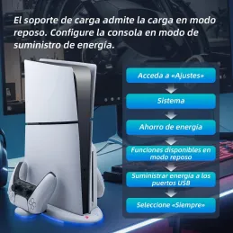 Wigearss PS5 Slim Soporte Vertical Ventiladores de