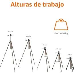 Amazon Basics Trípode ligero de 127 cm con funda,