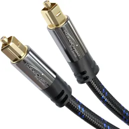 KabelDirekt – Cable TOSLINK, óptico audio digital con 0% de pérdida de señal – 4m