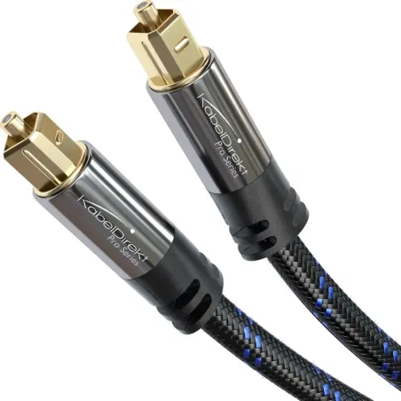 KabelDirekt – Cable TOSLINK, óptico audio digital con 0% de pérdida de señal – 4m