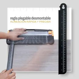 PORTENTUM Guillotina de papel A4 con hendido y reg