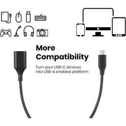 Perixx PERIPRO-403 USB C Macho a USB A Hembra